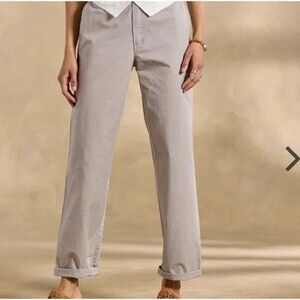 NEW Sundance Chino Cotton JOURNEY Women Pants Alloy Tan size 14